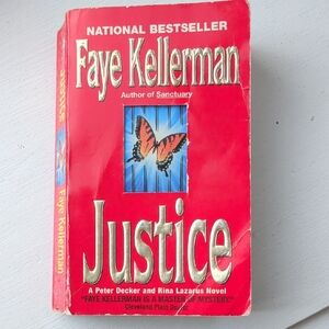 Red 'Justice' Paperback Book by Faye Kellerman